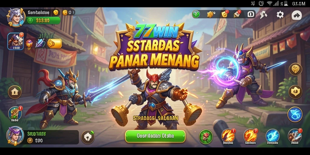 Tampilan gameplay menarik dalam permainan strategi 77WIN.