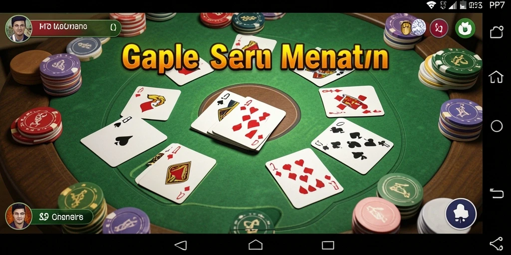 Screenshot PP7 menampilkan gameplay Gaple yang seru dan interaktif.
