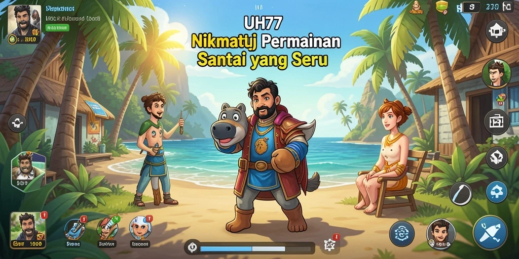 Screenshot UH77 menampilkan gameplay yang seru dengan warna-warni yang menarik.