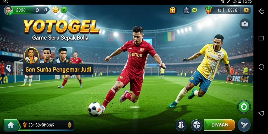 Tampilan gameplay YOTOGEL yang menampilkan taruhan sepak bola langsung.